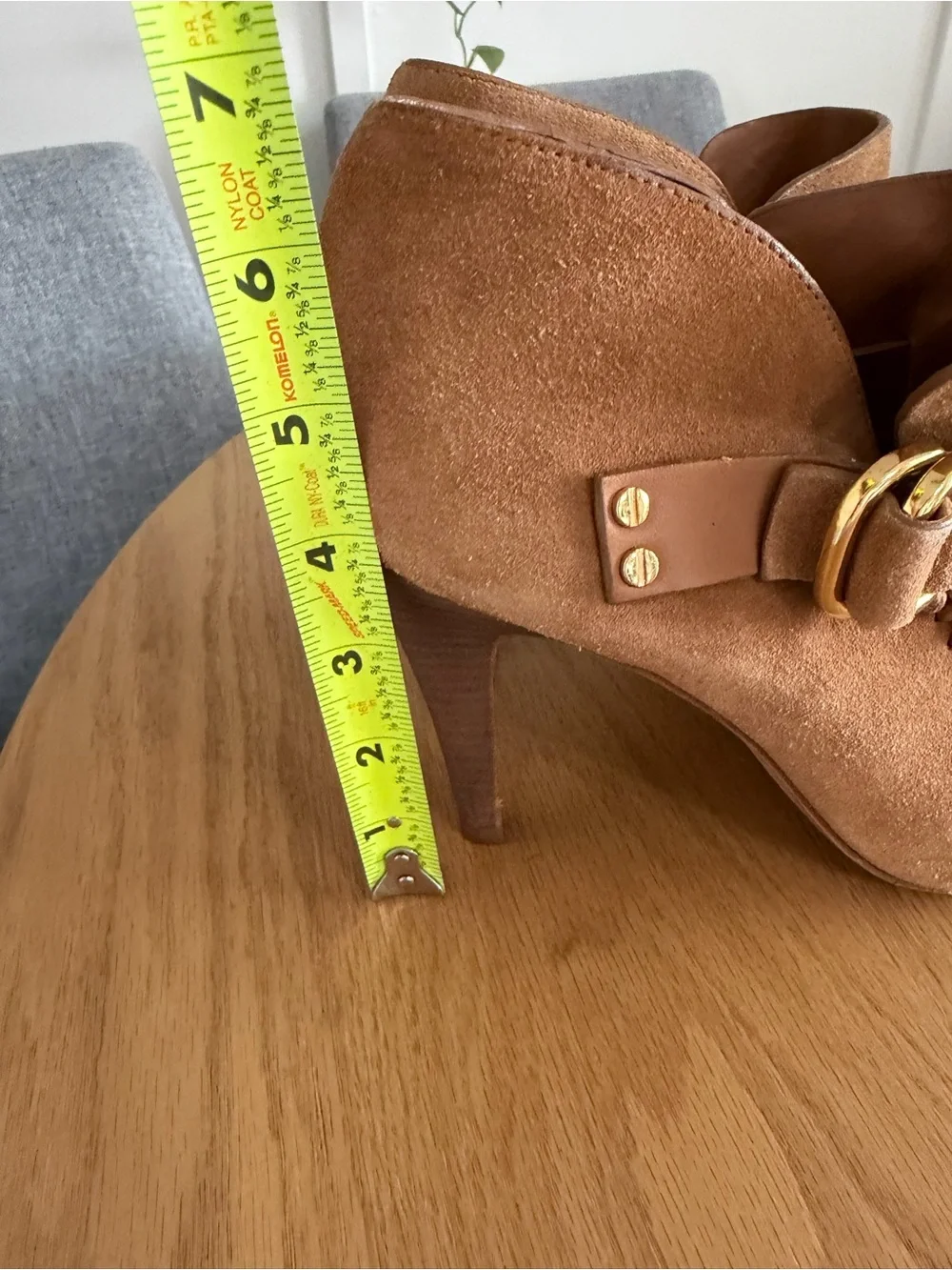 Tory Burch Belen Booties Womens 10.5 Brown Suede Ankle Stiletto Heels